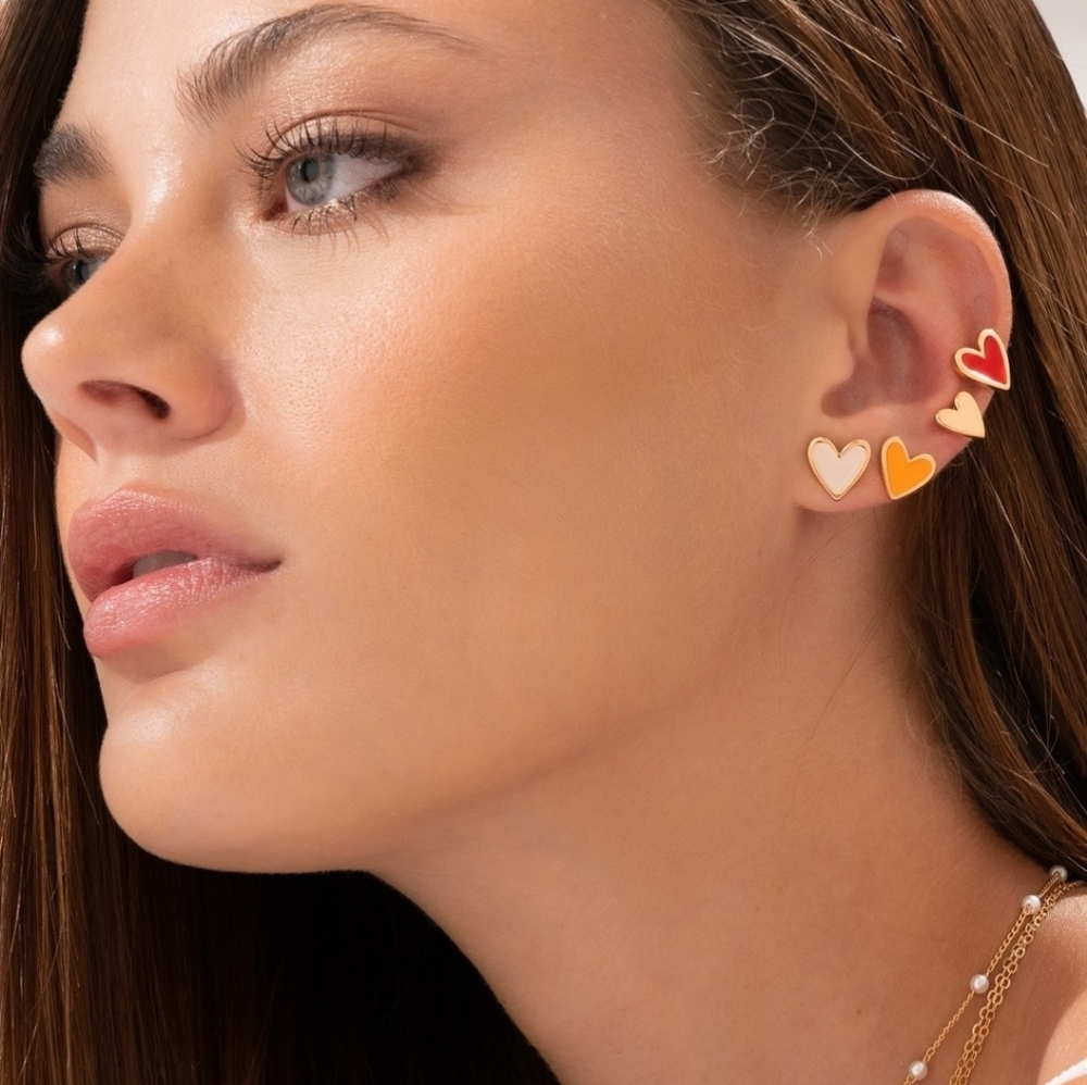 Black Heart Earrings By Lanmar Accessories